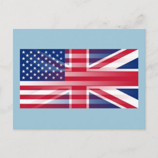 CARTE POSTALE USA BRITISH FLAG