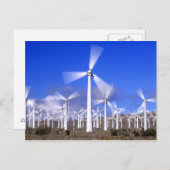 Carte Postale USA, Californie, Mojave. Vue d'une éolienne (Devant / Derrière)