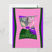 Carte Postale USA Change Art Print (Devant / Derrière)
