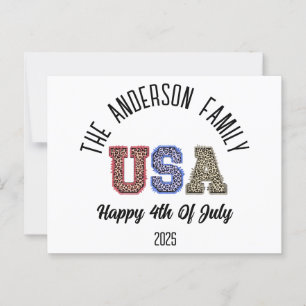 Carte Postale USA Cheetah Imprimer Nom de la réunion personnalis