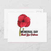 Carte Postale USA Coquelicot Coquelicot Journéemémorialdelamémoi (Devant / Derrière)