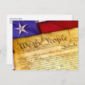 Carte Postale USA Drapeau We the People (Devant / Derrière)