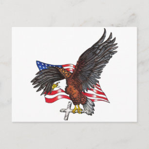 Carte Postale USA En Dieu nous faisons confiance à Eagle