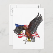 Carte Postale USA En Dieu nous faisons confiance à Eagle (Devant / Derrière)