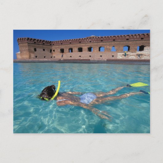 Carte Postale USA, FL, Florida Keys, Fort Jefferson, 1846, (Devant)