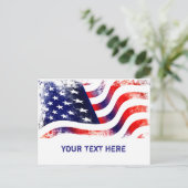 CARTE POSTALE USA FLAG (Debout devant)
