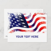 CARTE POSTALE USA FLAG (Devant / Derrière)