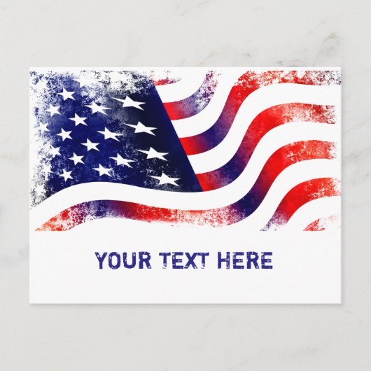 CARTE POSTALE USA FLAG (Devant)