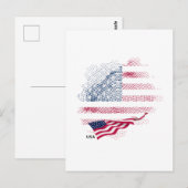 Carte Postale USA flag (Devant / Derrière)