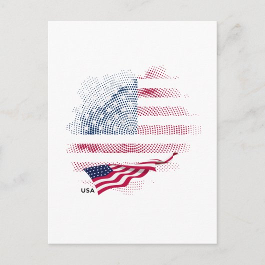 Carte Postale USA flag (Devant)