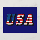 Carte postale USA Flag Text (Devant)