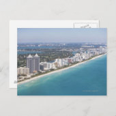 Carte Postale USA, Floride, Miami, Cityscape avec plage (Devant / Derrière)