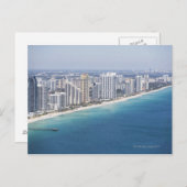 Carte Postale USA, Floride, Miami, Cityscape avec plage 2 (Devant / Derrière)