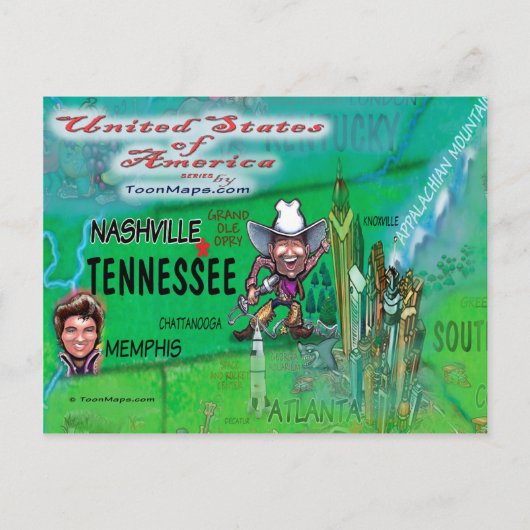 Carte Postale USA Fun Map (Devant)