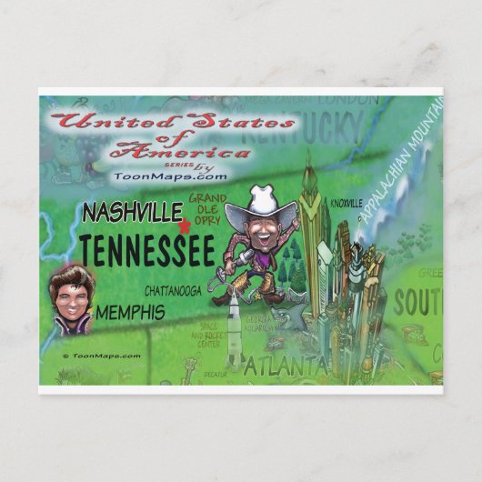 Carte Postale USA Fun Map (Devant)