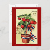 Carte Postale USA Geo Washingtons Anniversaire (Devant / Derrière)