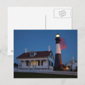 Carte Postale USA, Géorgie, Tybee Island, Flag Flying (Devant / Derrière)