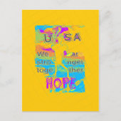 Carte Postale USA Hope : Conception texturée colorée (Devant)
