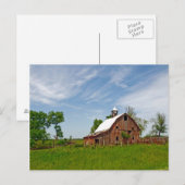 Carte Postale USA, Kansas. Vieille Barne Rouge (Devant / Derrière)