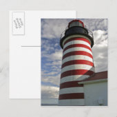 Carte Postale USA, Maine, Lubec. West Quoddy Head LIghthouse (Devant / Derrière)