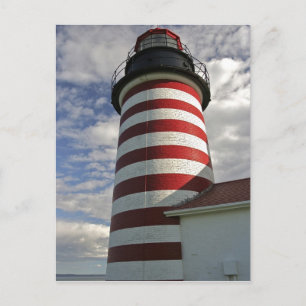 Carte Postale USA, Maine, Lubec. West Quoddy Head LIghthouse