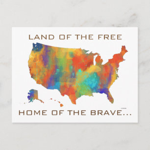 Carte postale USA MAP