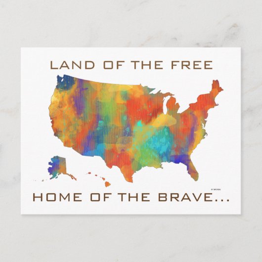 Carte postale USA MAP (Devant)
