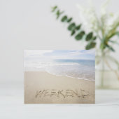 Carte Postale USA, Massachusetts, Mot "week-end" tiré sur (Debout devant)