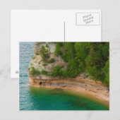 Carte Postale USA, Michigan. Formation de Miner's Castle Rock (Devant / Derrière)