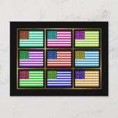 Carte postale USA Multihue Flags (Devant)