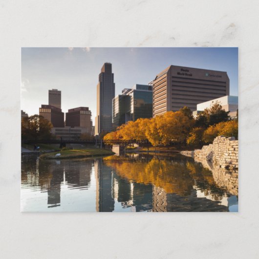 Carte Postale USA, Nebraska, Omaha, Gene Leahy Mall, Skyline (Devant)