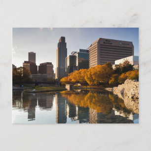 Carte Postale USA, Nebraska, Omaha, Gene Leahy Mall, Skyline
