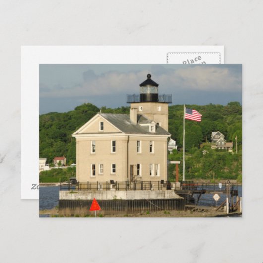 Carte Postale USA, New York, Kingston, Hudson River. Rondout (Devant / Derrière)