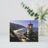 Carte Postale USA, Oregon, Florence. Phare de Heceta Head (Debout devant)