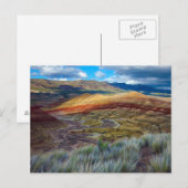 Carte Postale USA, Oregon. Paysage Des Collines Peintes (Devant / Derrière)