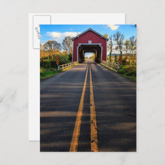 Carte Postale USA, Oregon, Scio, Shimanek Bridge 2 (Devant / Derrière)