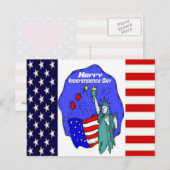 Carte Postale USA Pride - fête de l'indépendance (Devant / Derrière)