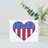 Carte postale USA Red White and Blue Heart (Debout devant)