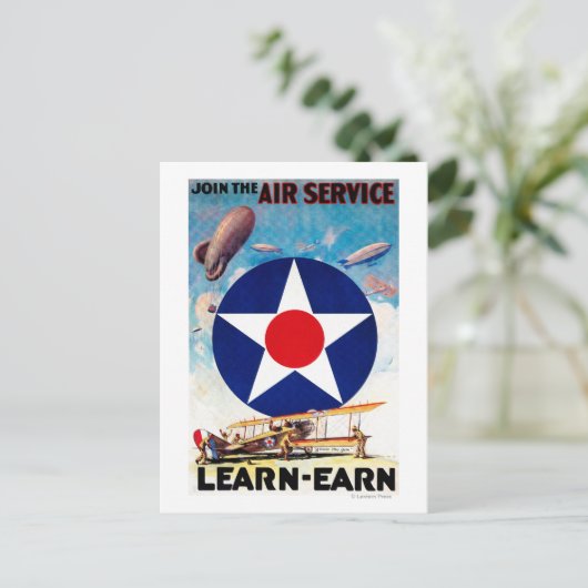 Carte Postale USA - Rejoignez le service aérien Learn-Earn (Debout devant)
