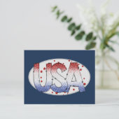 Carte Postale USA Shimmer et Stars Word Art (Debout devant)