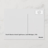 Carte Postale USA South Manitou Island Lighthouse Lake Michigan (Dos)