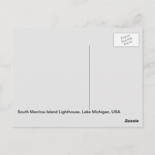 Carte Postale USA South Manitou Island Lighthouse Lake Michigan (Dos)