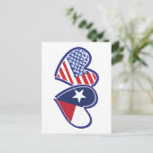 Carte Postale USA-Texas-Drapeau-Cœur (Debout devant)