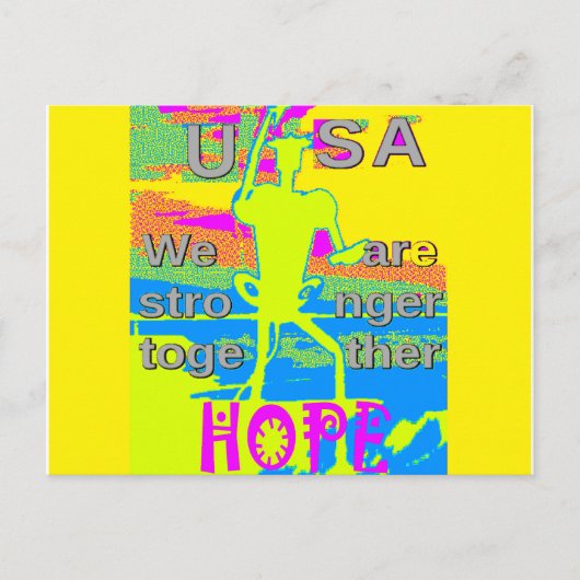 Carte Postale USA Unity Design : Espoir et force (Devant)