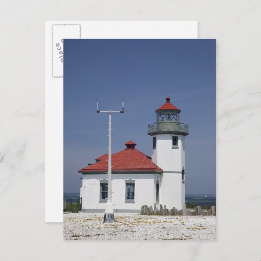 Carte Postale USA, Washington, Seattle, Alki Point Lighthouse, (Devant / Derrière)