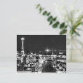 Carte Postale USA - Washington - Seattle - Space Needle en B&W (Debout devant)