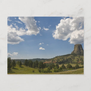 Carte Postale USA, Wyoming, Nuages au-dessus de la tour du Diabl