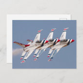 Carte postale USAF Thunderbirds F-16 (Devant / Derrière)