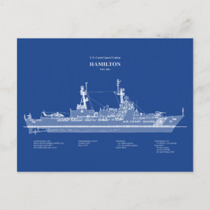 Carte Postale USCG Cutter Hamilton whec-715 - ABD