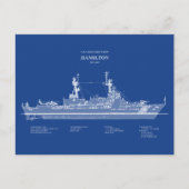 Carte Postale USCG Cutter Hamilton whec-715 - ABD (Devant)